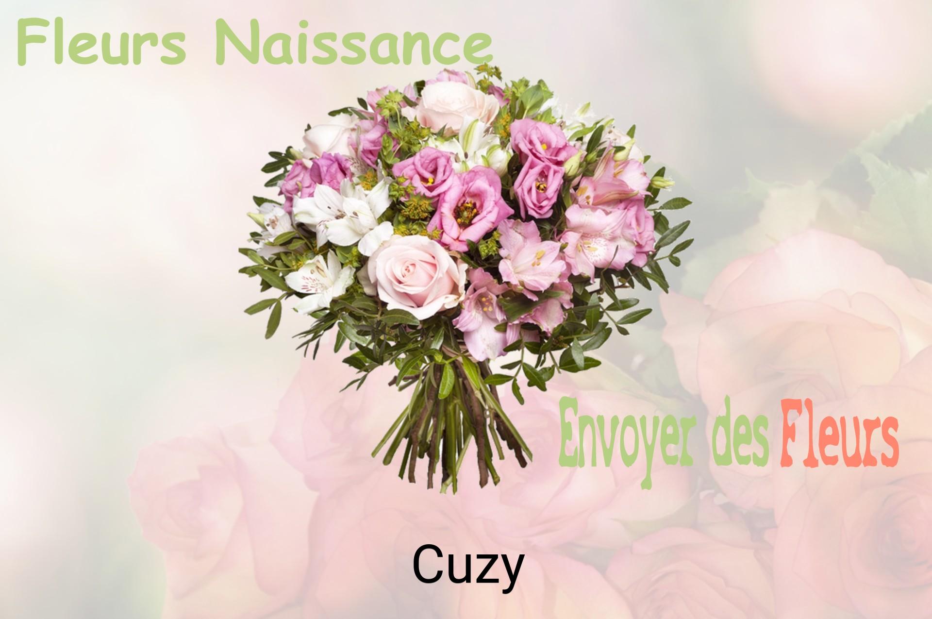 Bouquet de fleurs de naissance livré à Cuzy